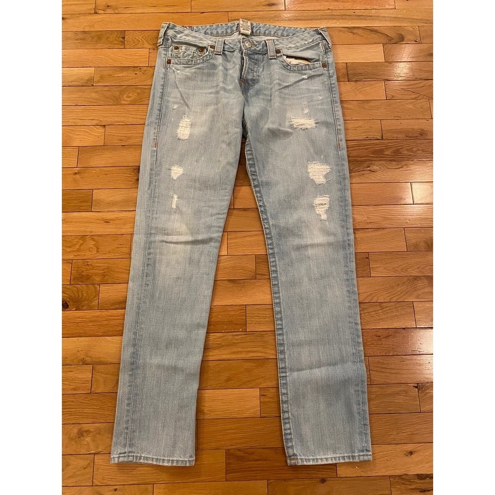 True Religion Light Blue Straight Leg Jeans
